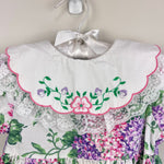 Load image into Gallery viewer, Vintage Pink Purple Floral Lace Collar Party Dress 4T
