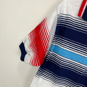 Vintage Knitite Striped Polo Shirt 10 USA