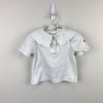 Load image into Gallery viewer, Vintage OshKosh B'gosh Green Floral Ballet Co Bunny Ruffle Overalls Set 3-6 Months USA
