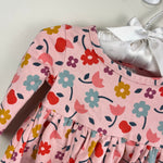 Load image into Gallery viewer, Hanna Andersson Long Sleeve Dress Floral Confetti Petal Pink 60 cm 3-6 Months
