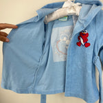 Load image into Gallery viewer, Vintage Y2K Sesame Street Beginnings Blue Elmo Bathrobe 0-9 Months
