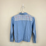 Load image into Gallery viewer, Vineyard Vines Girls Light Blue Rainbow Whale Shep Shirt M 10-12 100% cotton
