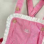 Load image into Gallery viewer, Ralph Lauren Pink Gingham Ruffle Sun Suit Romper 9 Months
