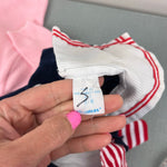 Load image into Gallery viewer, Vintage Thomas Navy Blue Velour Sailor Suit Coverall 3-6 Months
