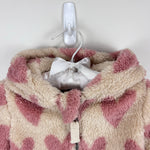 Load image into Gallery viewer, Hanna Andersson Baby Bear Jacket Recycled Marshmallow Oat Hearts 50 cm 0-3 Months

