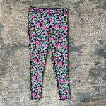 Load image into Gallery viewer, Lilly Pulitzer Girls Mini Weekender Luxletic Legging Low Tide Navy Garden Variety L 8-10
