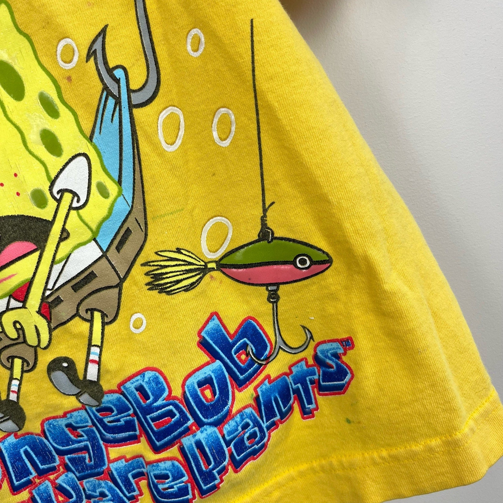 Vintage Spongebob Squarepants Yellow Tee Small