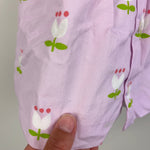 Load image into Gallery viewer, Jacadi Paris Baby Girl Poplin Dress Pink White Tulips 3 Months
