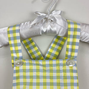 Jacadi Paris Plaid Sun Suit Romper 6 Months