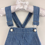 Load image into Gallery viewer, Vintage Baby Beluga Blue Plaid Shortalls 2T
