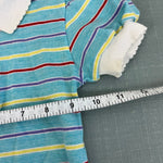 Load image into Gallery viewer, Vintage Healthtex Rainbow Stripe Short Sleeve Polo Shirt 2T USA
