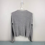 Load image into Gallery viewer, Wonder Nation Girls Knit Boxy V-Neck Gray Cardigan Sweater L 10-12

