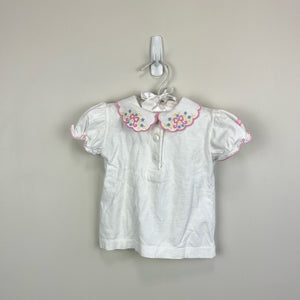 Vintage OshKosh B'gosh Embroidered Collared Top 3-6 Months USA