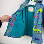 Load image into Gallery viewer, Hatley Zip Up Rain Jacket Dangerous Dinos 3T
