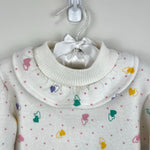 Load image into Gallery viewer, Vintage Tots Town Polka Dot Heart Ruffle Sweatshirt Dress 2T
