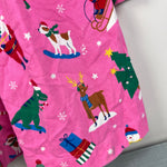 Load image into Gallery viewer, Mini Boden Long Sleeve Fun Jersey Dress Petal Pink Festive Friends 7-8 NWOT
