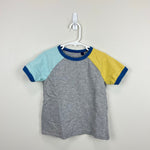 Load image into Gallery viewer, Mini Boden Colourblock Raglan T-Shirt Light Grey Marl 5-6
