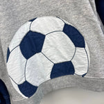 Load image into Gallery viewer, Mini Boden Soccer Football Applique Hoodie Sweatshirt 9-10
