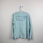 Load image into Gallery viewer, Vineyard Vines Long Sleeve Vintage Whale Garment-Dyed Pocket T-Shirt Aqua Sky 7
