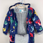 Load image into Gallery viewer, Mini Boden Snowsuit Starboard Blue Dragons Waterproof 12-18 Months
