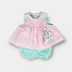 Load image into Gallery viewer, Vintage Good Lad Pink Gingham Carousel Dress Set 3-6 Months
