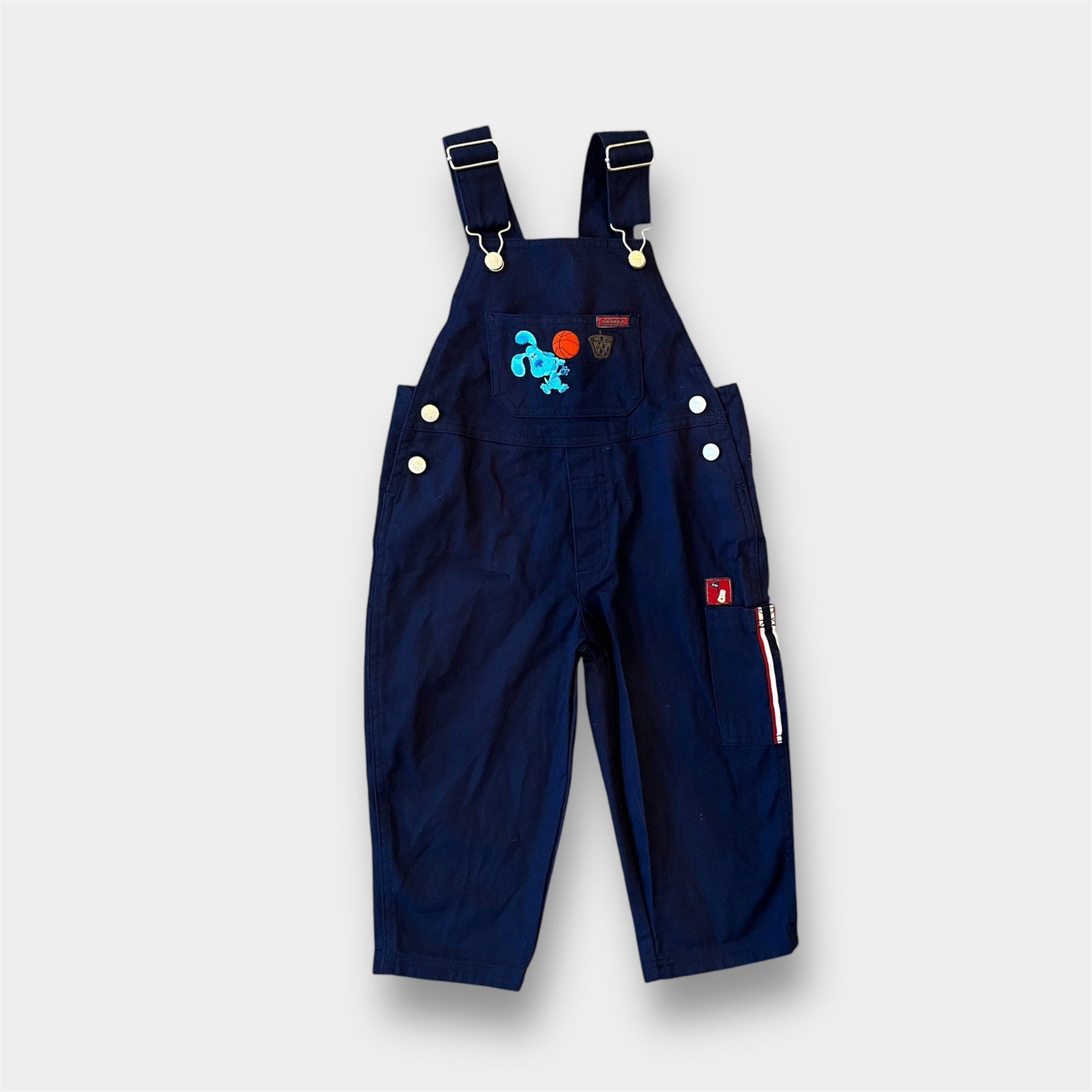 Vintage Nickelodeon Blues Clues Basketball Overalls 3T