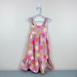 Load image into Gallery viewer, Hanna Andersson Cotton Tiered Cross Back Citrus Sunshine Tea Rose 120 cm 6-7
