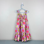 Load image into Gallery viewer, Hanna Andersson Cotton Tiered Cross Back Citrus Sunshine Tea Rose 120 cm 6-7
