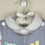 Load image into Gallery viewer, Vintage Two Piece Bunny Bear Shortall Romper 6-9 Months
