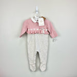 Load image into Gallery viewer, Mayoral Baby Girls Rose Knitted Bow Romper 2-4 Months NWT
