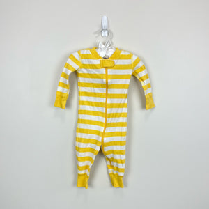 Hanna Andersson Yellow Stripe Pajamas 60 cm 3-6 Months