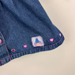 Load image into Gallery viewer, Vintage Y2K Disney Winnie the Pooh Denim Embroidered Heart Dress 6-9 Months

