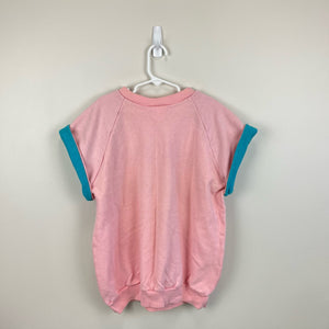 Vintage 80s San Francisco Short Sleeve Pink Sweatshirt Medium USA