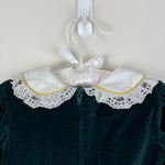 Load image into Gallery viewer, Vintage Red Plaid Green Velvet Lace Collar Holiday Jumpsuit 3T
