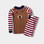 Load image into Gallery viewer, Hanna Andersson Reindeer Long John Pajamas 130 cm 8
