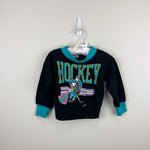 Load image into Gallery viewer, Vintage Spencer's Hockey Sweatshirt Black 2T USA
