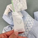 Load image into Gallery viewer, Kissy Kissy Woven Play Suit with Hand Smocking-Light Blue 0-3 Months NWT
