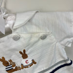 Load image into Gallery viewer, Clayeux France Bunny Shortall Romper 3 Months
