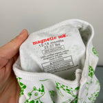 Load image into Gallery viewer, Magnetic Me Organic Cotton Baby Footie Green Avant Gardimals 12-18 Months
