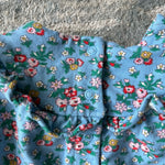 Load image into Gallery viewer, Mini Boden Cosy Ruffle Playset Dusty Blue Flower Bouquet 6-9 Months
