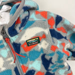 Load image into Gallery viewer, L.L. Bean Gray Fish Hooded Fleece Jacket 6-12 Months

