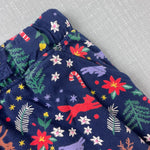 Load image into Gallery viewer, Hanna Andersson Baby Print Knit Jogger Winter White on Navy 75 cm 12-18 Months
