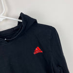 Load image into Gallery viewer, Adidas Long Sleeve Black Hoodie Logo Tee Shirt M 10/12
