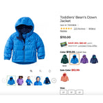 Load image into Gallery viewer, L.L. Bean Toddlers' Bean's Down Jacket Green 2T
