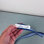 Load image into Gallery viewer, Ralph Lauren Blue and White Striped Canvas Belt 5T
