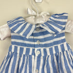 Load image into Gallery viewer, Mayoral Striped Dress Denim Blue and White 70 cm 4-6 Months

