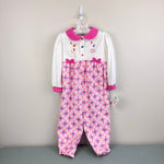 Load image into Gallery viewer, Vintage OshKosh B'gosh Pink 123 Fruit Coverall Jumpsuit 24 Months NWT
