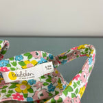 Load image into Gallery viewer, Mini Boden Organic Newbon Overalls Romper Aqua Spring Floral 6-9 Months
