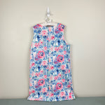 Load image into Gallery viewer, Lilly Pulitzer Girls Crew Blue Tint Sea to Shining Sea Mini Harper Shift Dress XL 12-14
