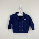 Load image into Gallery viewer, Mayoral Baby Navy Blue Cable Knit Cardigan 6 Months
